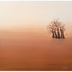 Irtiza Kazmi, 18 x 18 inches, Acrylics on Canvas, Landscape Painting, AC-IRTK-043
